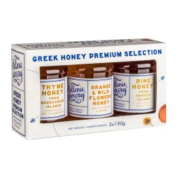 Grískt premium selection hunang • 3 í pakka (3 x 130 g)
